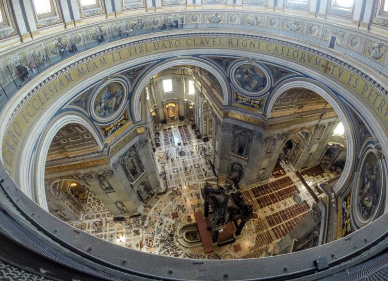 View Inside St. Peter's Basilica from the Dome