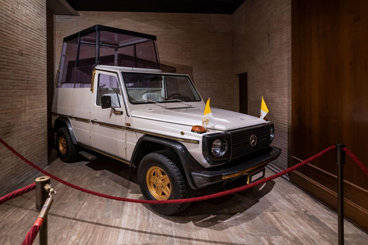 Pope Mobile at the Vatican Museums in Vatican City, Rome
