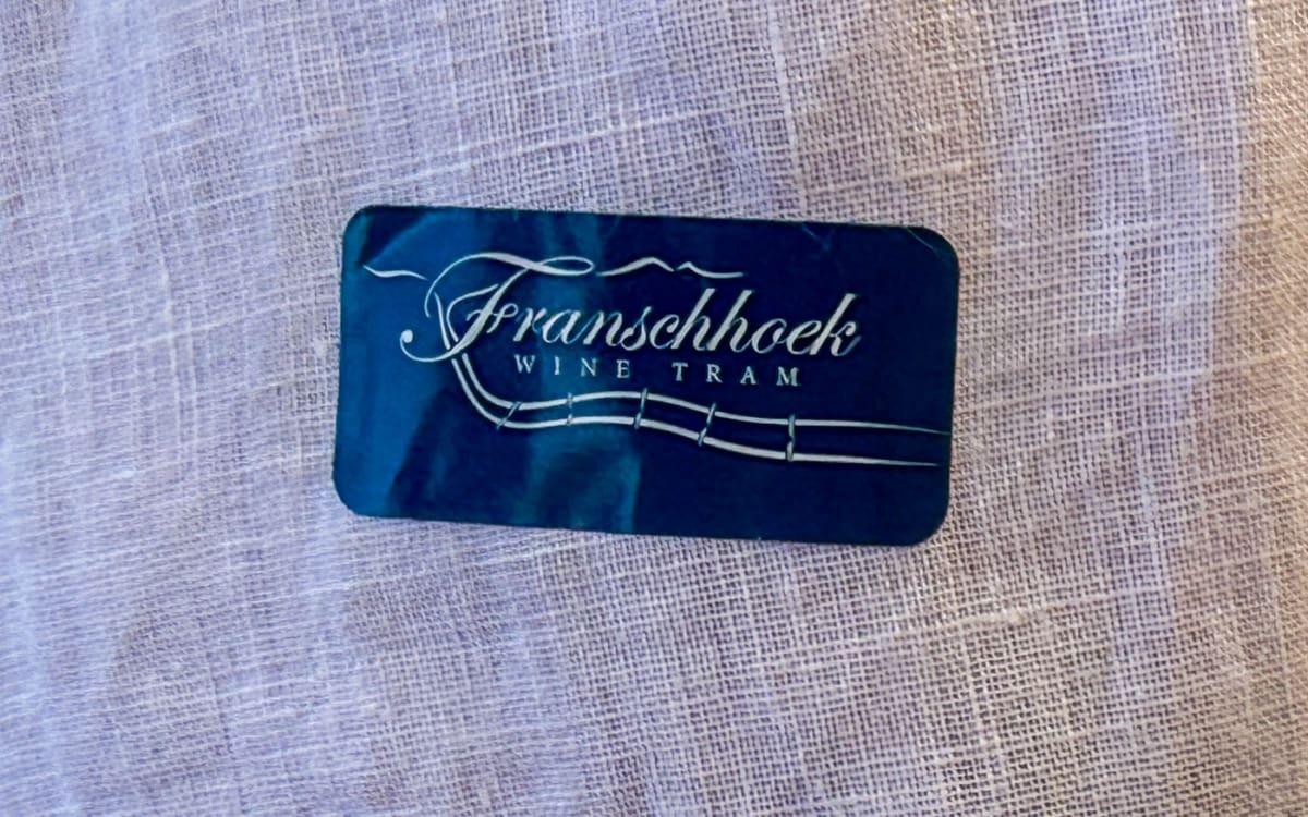 Autocollant pour signaler la Navy Line de la Wine Tram Franschhoek