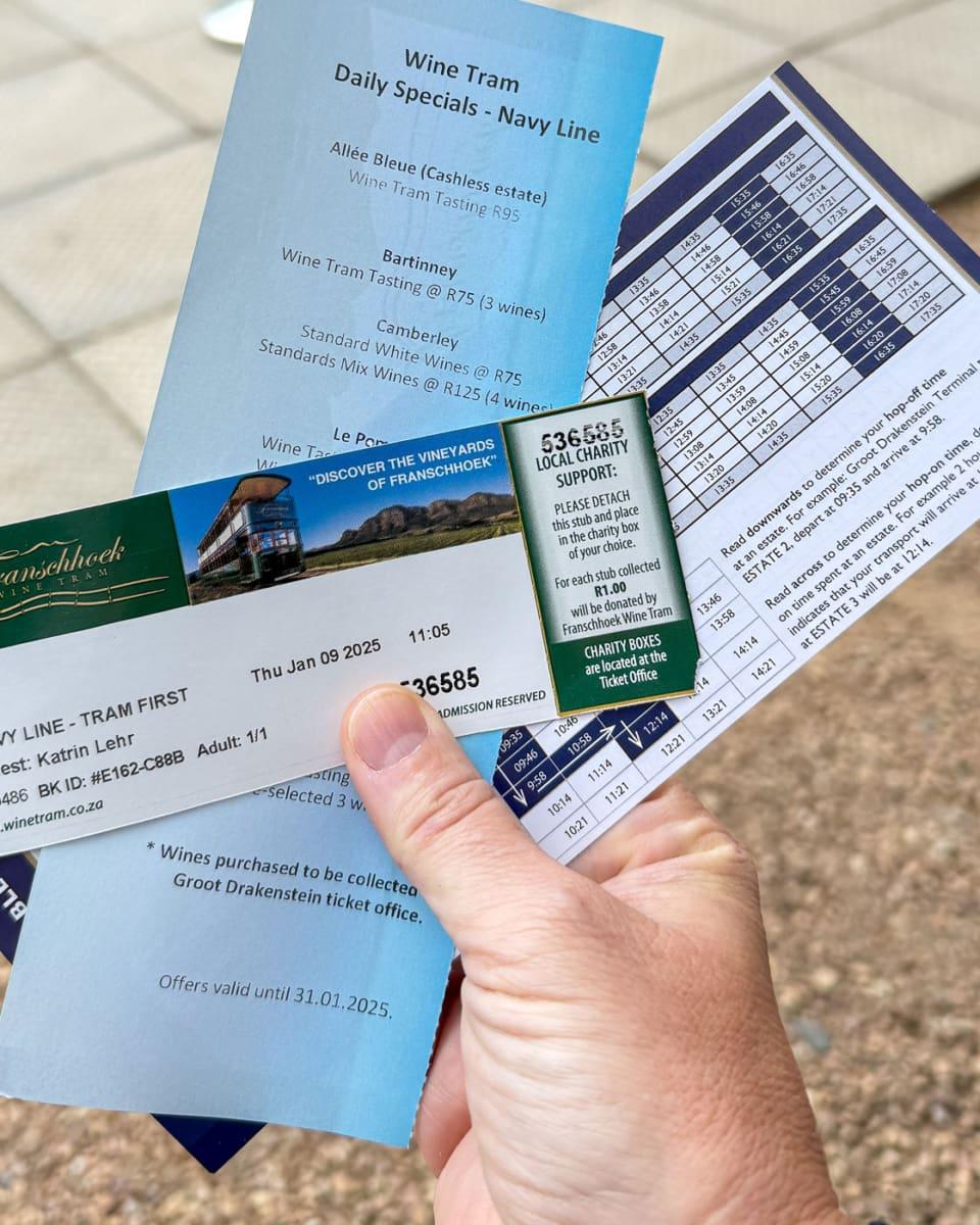 Billets et informations sur la Wine Tram à Franschhoek