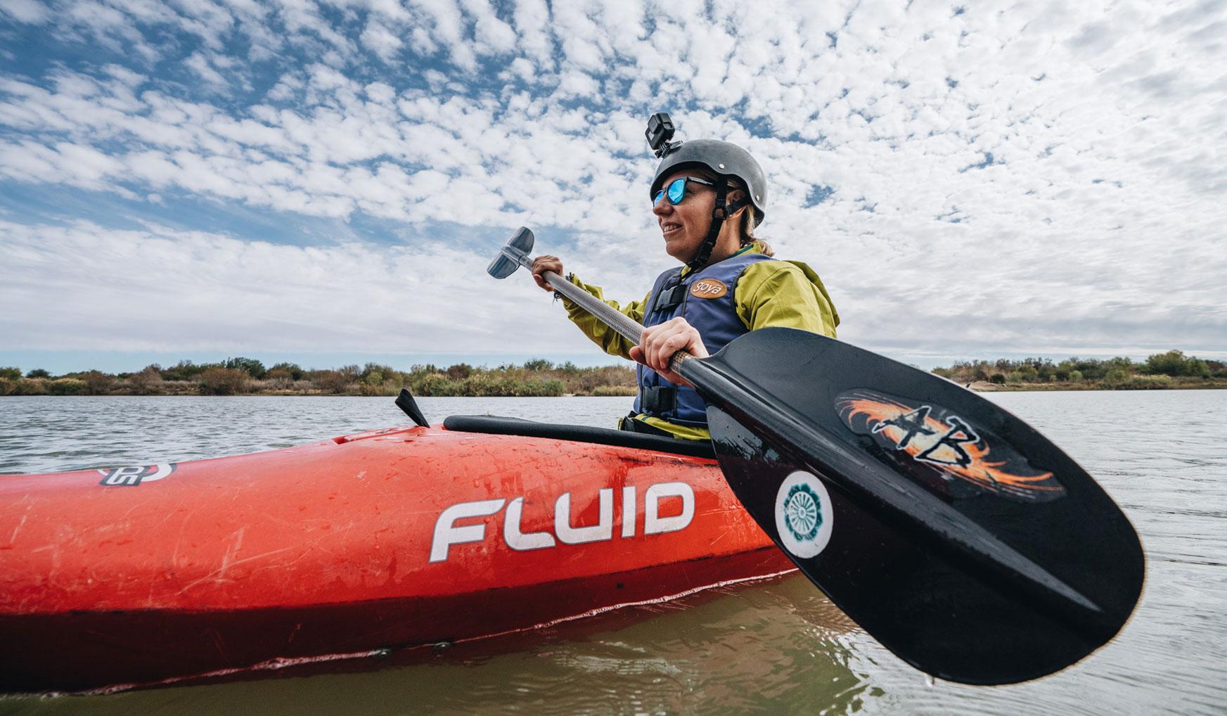 Kayak sur le fleuve Orange