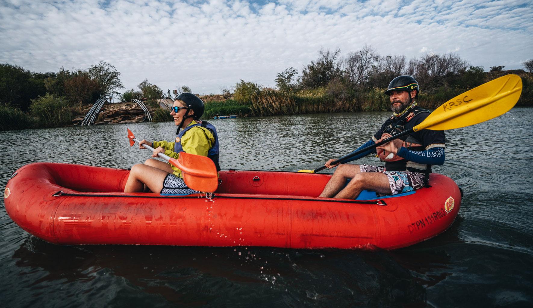 Kayak en eaux vives sur le fleuve Orange