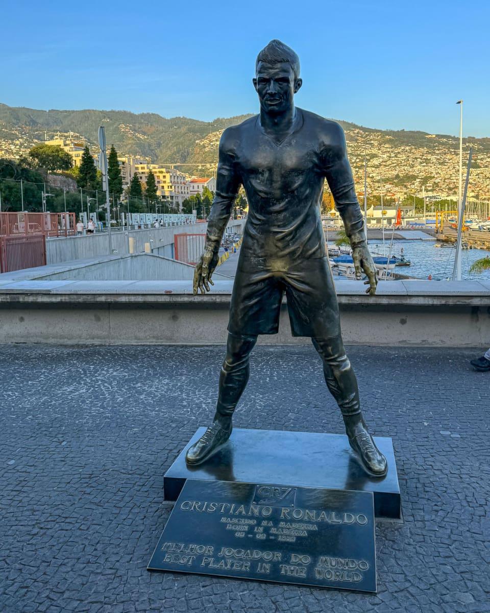 Cristiano Ronaldo Statue in Funchal Madeira