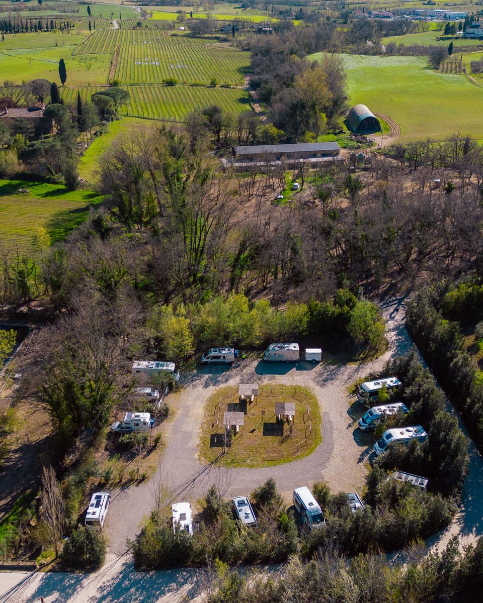 Staanplaats voor campers bij Fattoria La Vialla