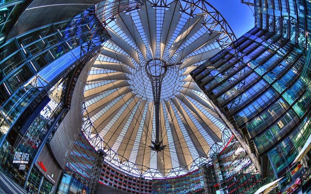Roof of the Sony Center Potsdamer Platz Berlin