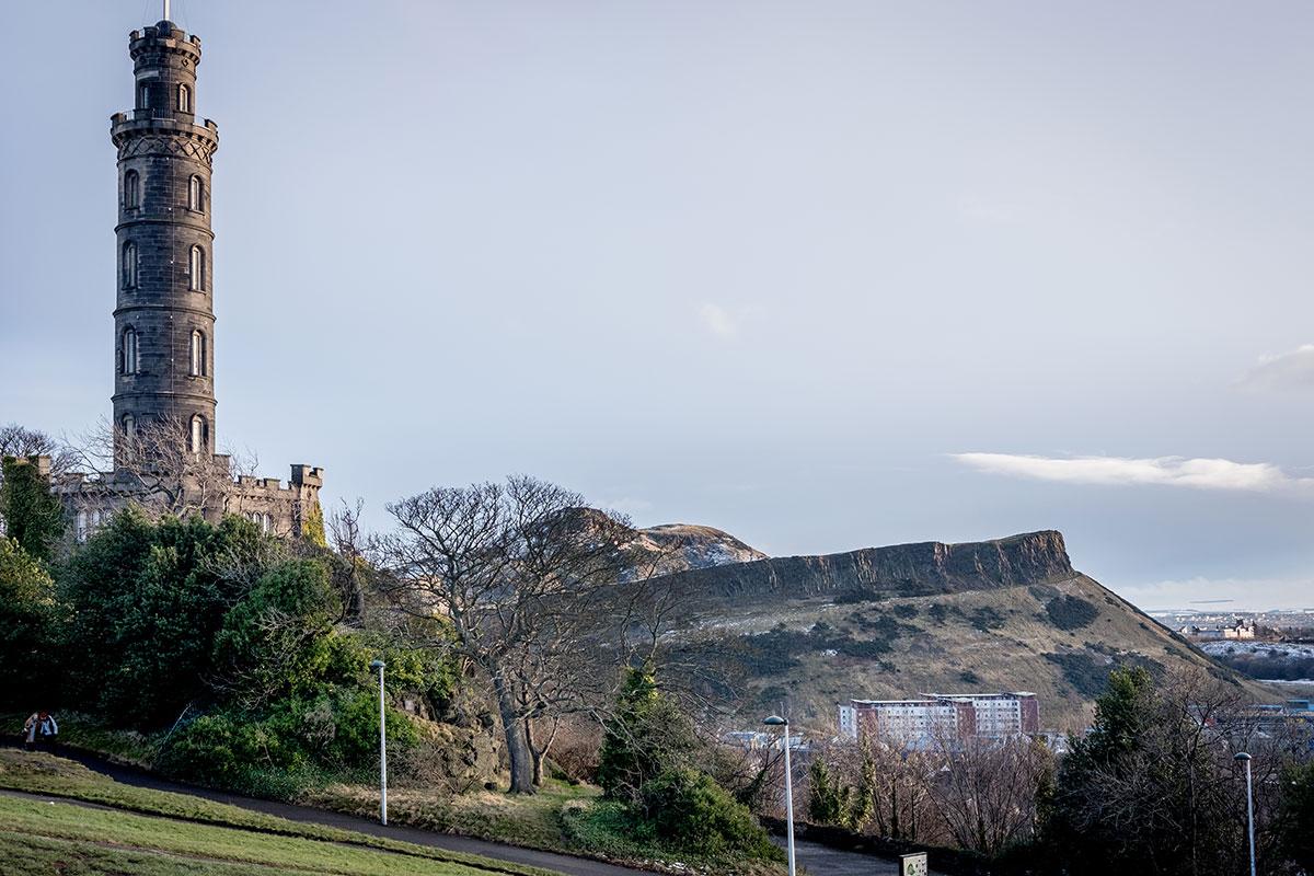 Monument de Nelson Calton Hill Édimbourg