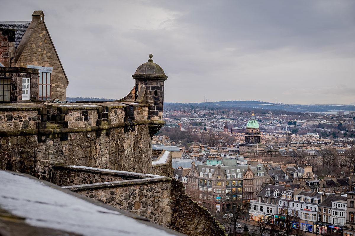 Vue depuis Castlehill sur Édimbourg
