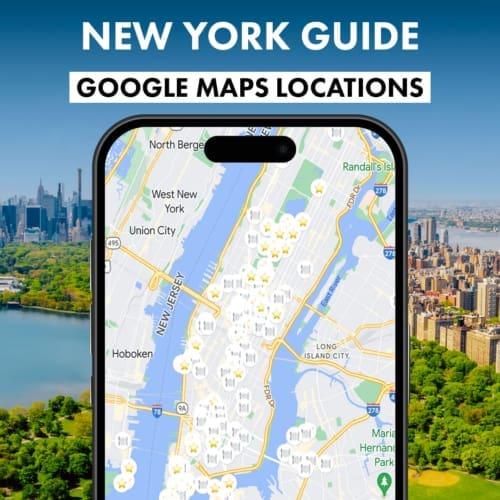 New York Google Maps Location Guide as a List