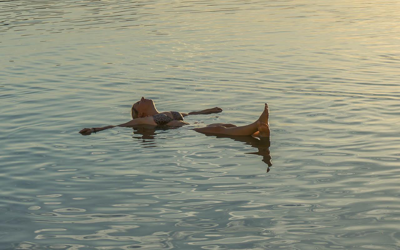 Swimming in the Dead Sea Jordan Trip