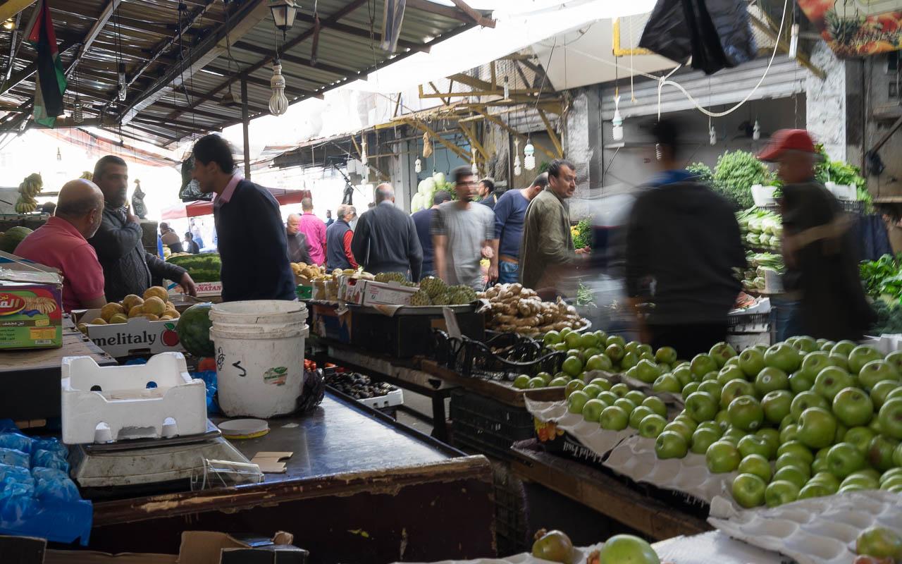 Groentenmarkt Amman Jordanië rondreis