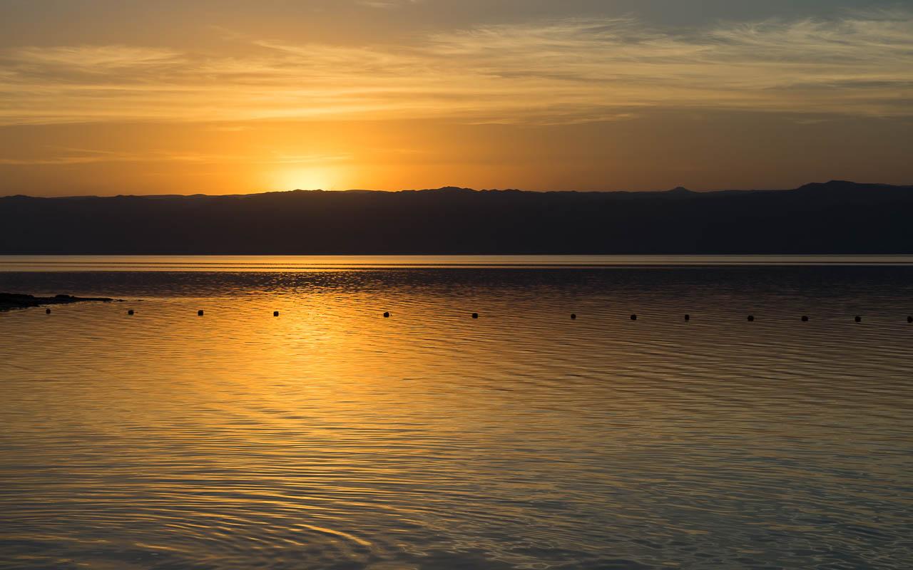 Zonsondergang Dode Zee Jordanië