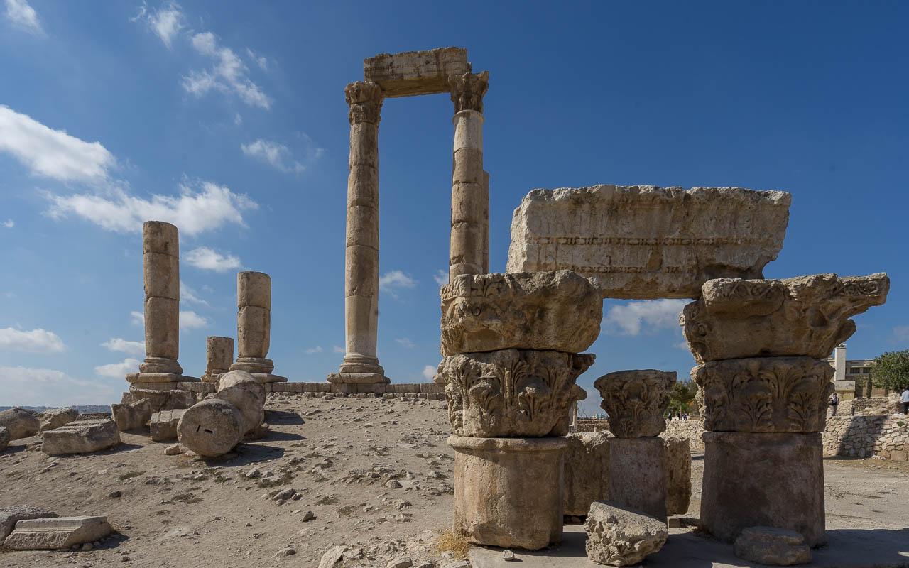 Reisverslag Jordanië rondreis Amman citadel hoogte