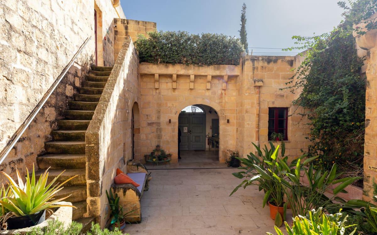 Historic courtyard, Mulberries Boutique Hotel in Żabbar, Malta