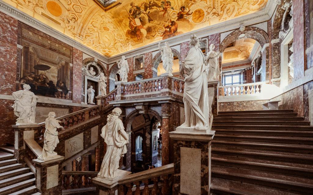 Ornate Stairs in Drottningholm Palace