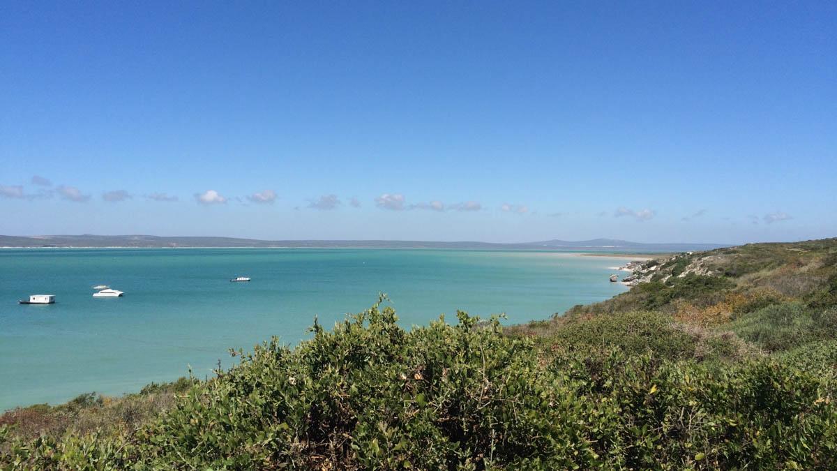 Lagune à Langebaan Côte ouest Afrique du Sud