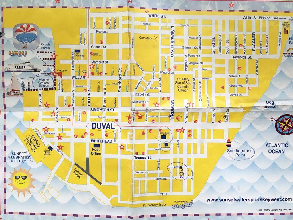 Map of Key West Old Town