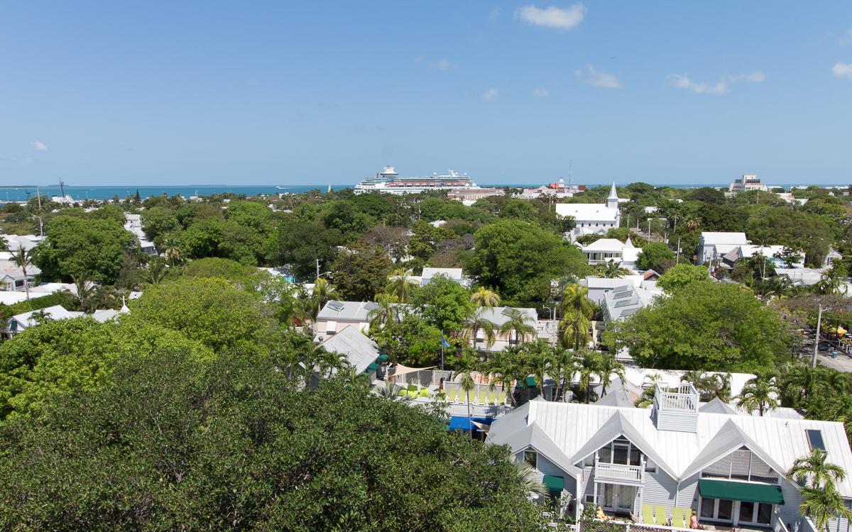 Key West attraction lighthouse view on harbor