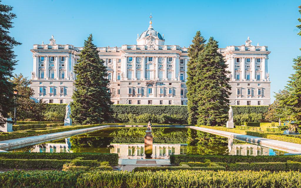 The impressive Royal Palace in Madrid, the Spanish capital.