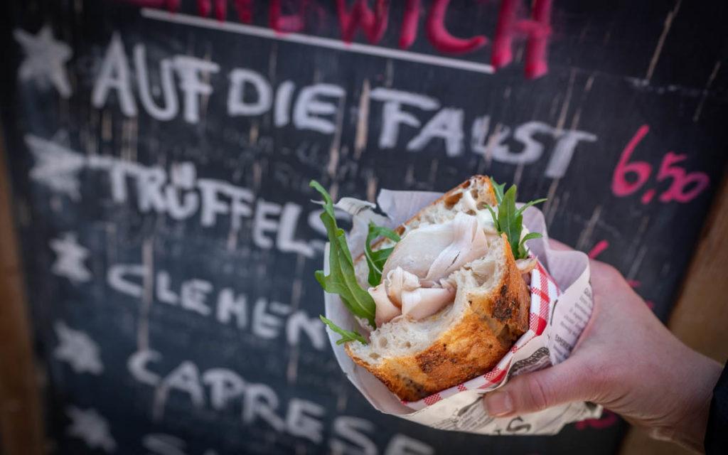 Viktualienmarkt Op de Hand Sandwich München