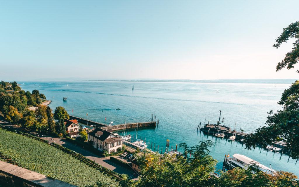 Meersburg panoramisch uitzicht Neuen Schloo
