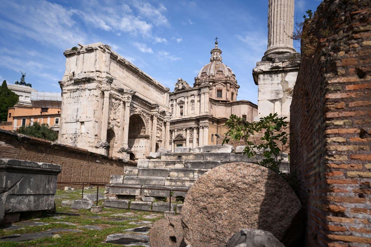 Triumphal arch of Septimius Severus in the Roman Forum, Rome
