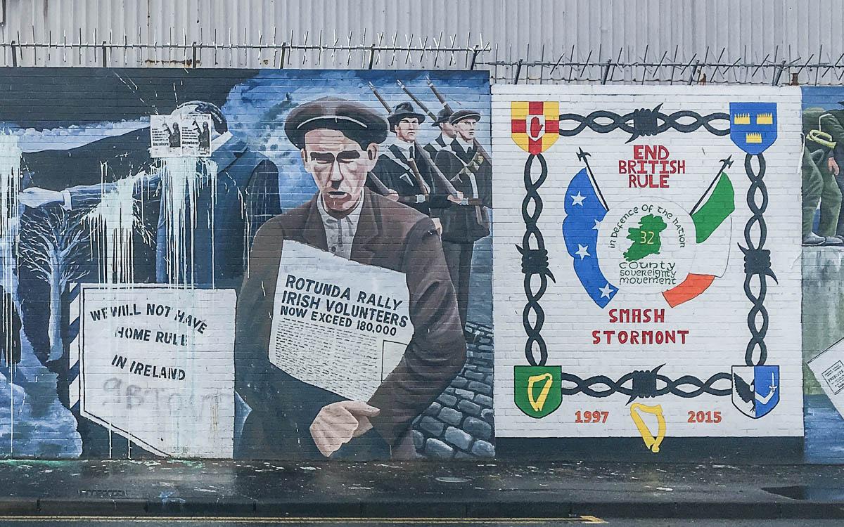 Belfast muurschilderingen International Wall Republikeins/Nationalistische muurschilderingen