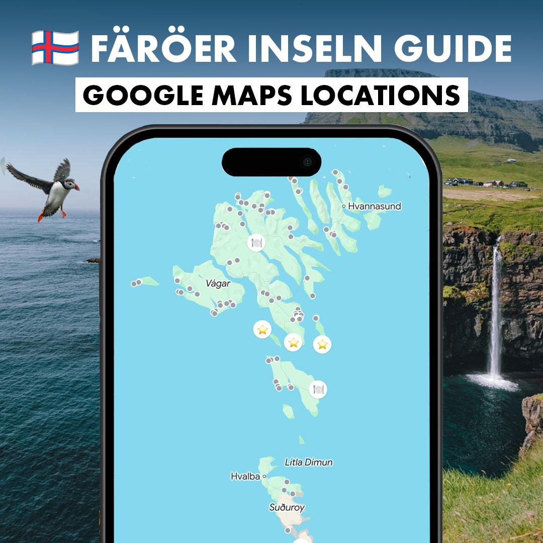 Carte des îles Féroé